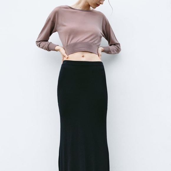 ZARA SEMI-SHEER KNIT SWEATER - Picture 2 of 6